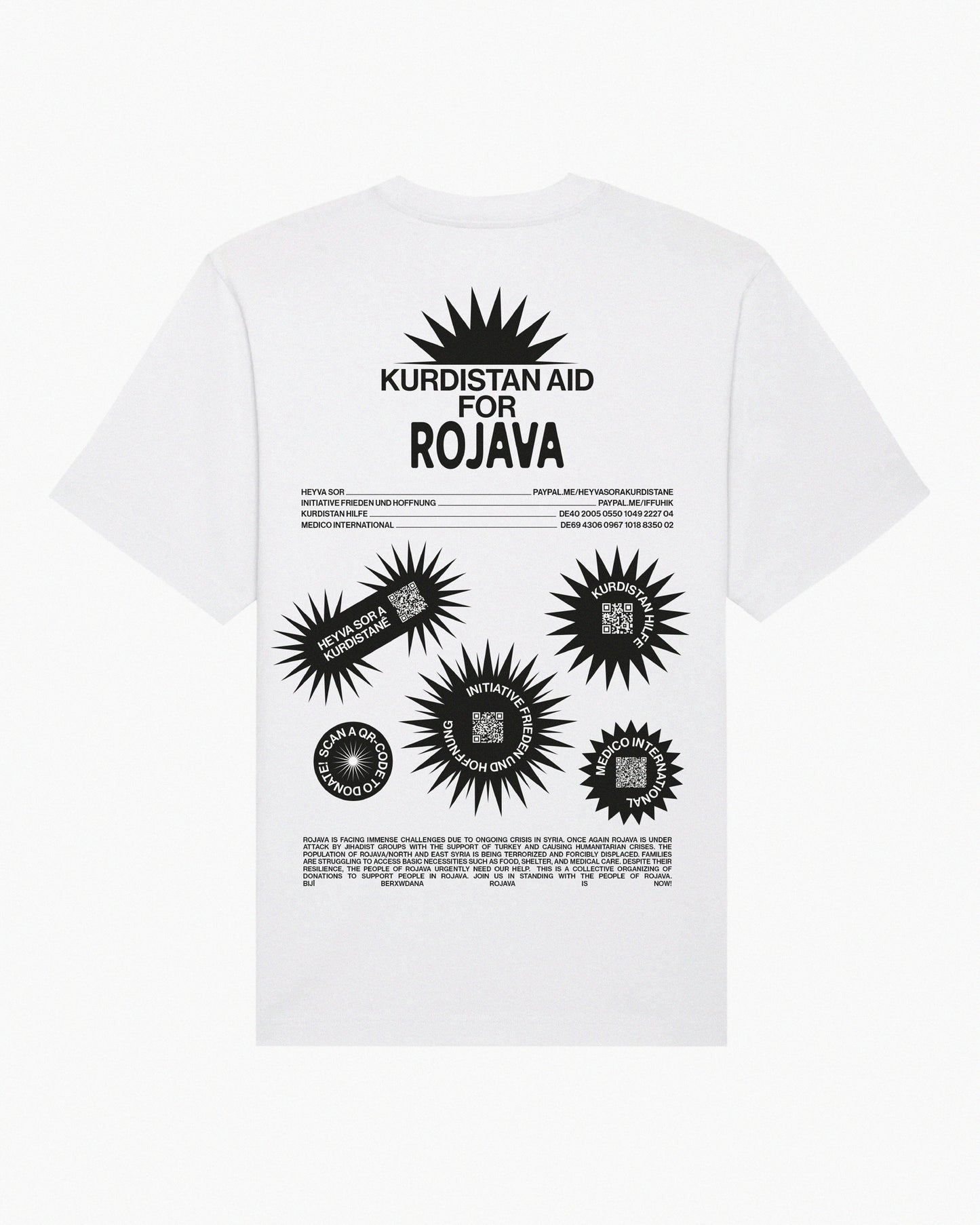 T-Shirt Kurdistan Aid for Rojava